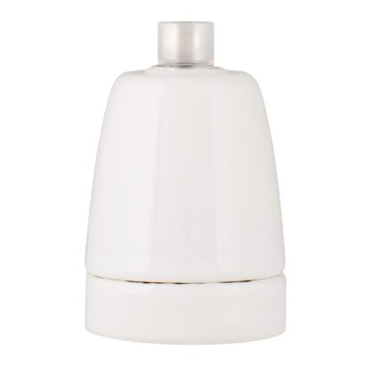 BAILEY Lamphouder Porselein E27 Wit met Kunststof klemnippel transparant Fitting Max 60 139704