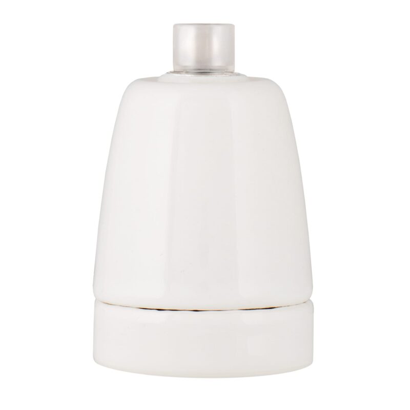 BAILEY Lamphouder Porselein E27 Wit met Kunststof klemnippel transparant Fitting Max 60 139704