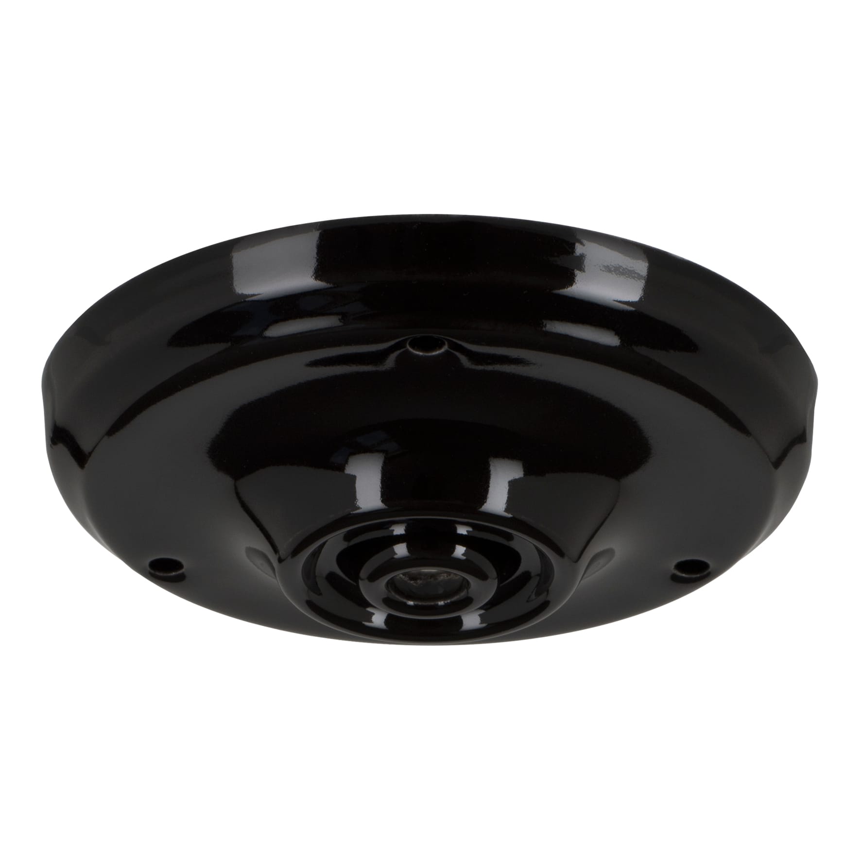 BAILEY Plafondkap Porselein Zwart 100x33mm met trekontlaster 139709