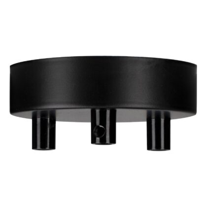 BAILEY Plafondkap Metaal Zwart 100x25mm Multi-snoer voor 3 kabels met trekontlasters 140914