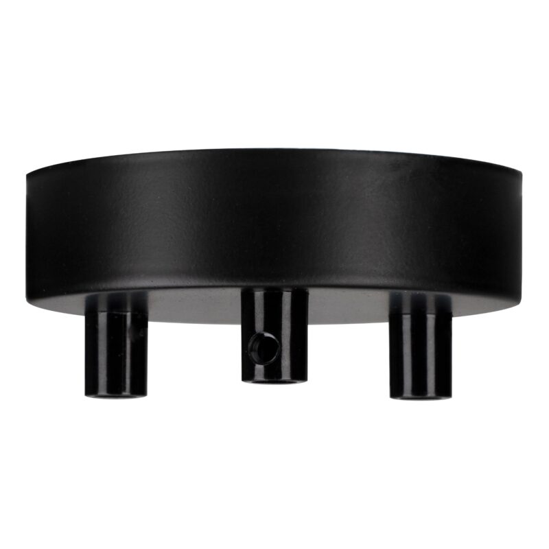 BAILEY Plafondkap Metaal Zwart 100x25mm Multi-snoer voor 3 kabels met trekontlasters 140914
