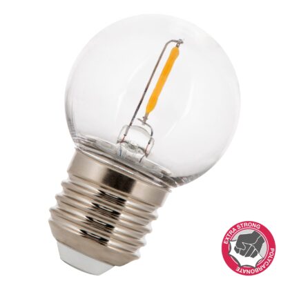BAILEY LED Filament Safe Kogel G45 E27 1W 2700K Helder 80lm 360D 45x70mm Stootvast Poly 141885
