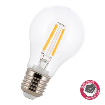 BAILEY LED Filament Safe Peer A60 E27 4W 2700K Helder 400lm 360D Stootvast Polycarb 141887