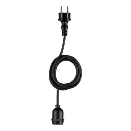 BAILEY Hanglamp Outdoor IP44 E27 Zwart met 5M Rubberkabel 2x1.0mm2 en Stekker Max 25W 143002