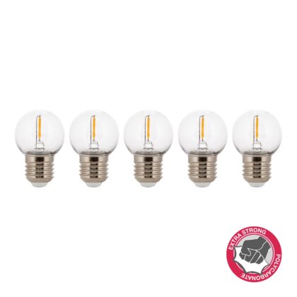 BAILEY EcoPack 5st LED Filament Safe Kogel G45 E27 1W 2700K Helder 80lm (9W) (5x141885) 144945