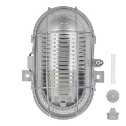 BAILEY RoBust Bulkhead E27 Oval Small Grey IP44 60W 145969