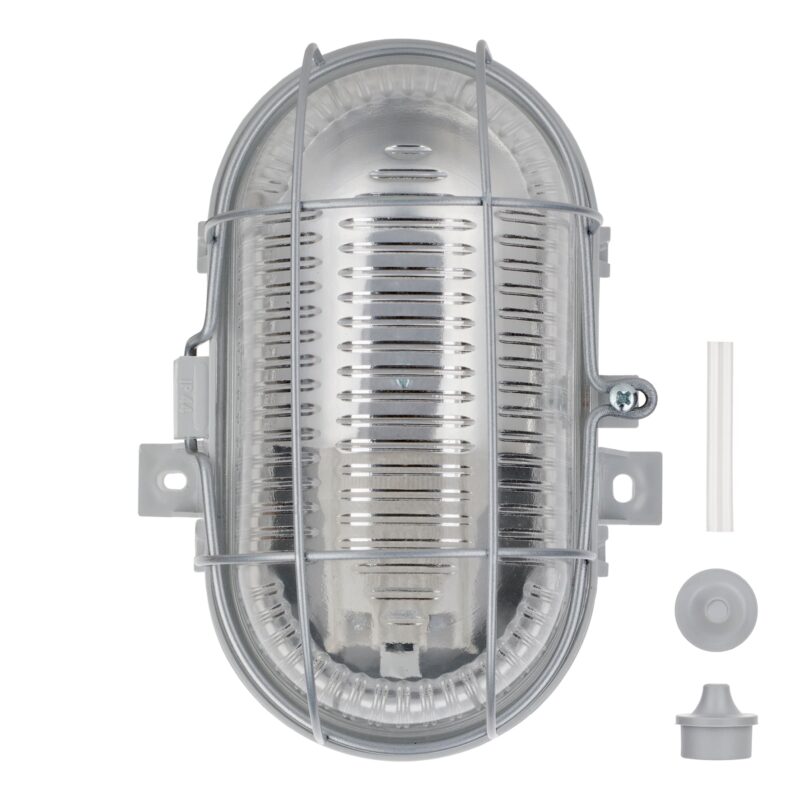BAILEY RoBust Bulkhead E27 Oval Small Grey IP44 60W 145969
