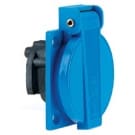 BALS Mono inbouwstopcontact 2P+TB 16A 230V IP44 schroefaansluiting blauw 50x50mm 7139