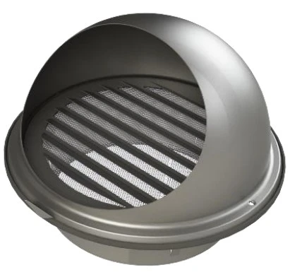 Egeda SUS inox bolrooster 160 mm - met muggengaas (alleen natuurlijke ventilatie) BCZR997206