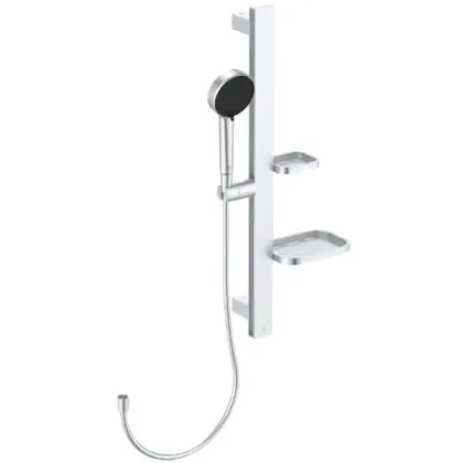 Ideal Standard Alu+ Doucheset 600 mm handdouche 2 F 100 mm + doucheflexibel 1/2 x 1750 mm - silver BD586SI