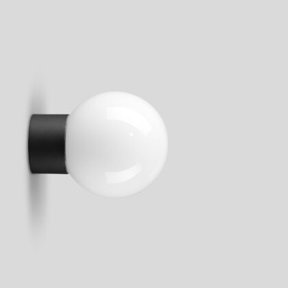 BEGA Wand-plafondopbouw 1x60W 3000K opaalglas IP44 grafiet 44568K3