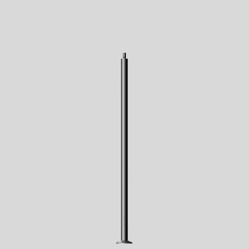 BEGA Mast alu met voetplaat H4000mm d76mm h130mm Ø135mm D340mm 25kg BCDE grafiet 70733