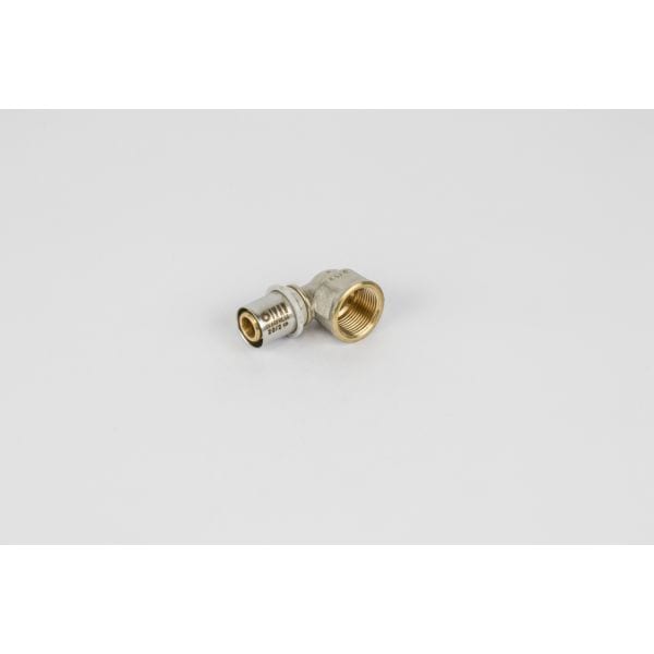 BEGETUBE Haakse Alpex perskoppeling binnendraad - Ø3/4'' V x 20x2mm - messing - hoek 90° 318012835