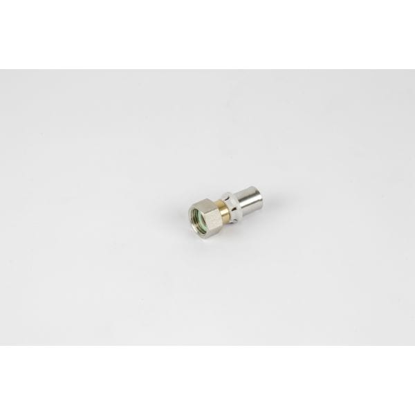 BEGETUBE Rechte perskoppeling binnendraad +moer +vlakke dichting - 1/2'' Vx16x2mm -messin 501260518