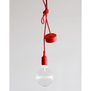 BELUCCA PENDULA SILICON E27 rood 2m red cable (max60W) BC PN1RD