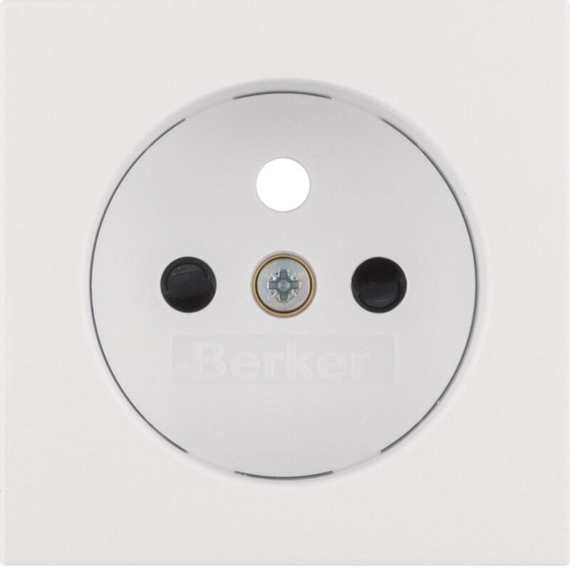 BERKER Afwerkingsset voor wandcontactdoos met penaarde S.1/B.3/B.7 polarwit