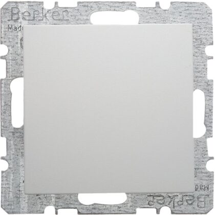 BERKER Blindplaat met metalen draagring S.1/B.3/B.7 polarwit