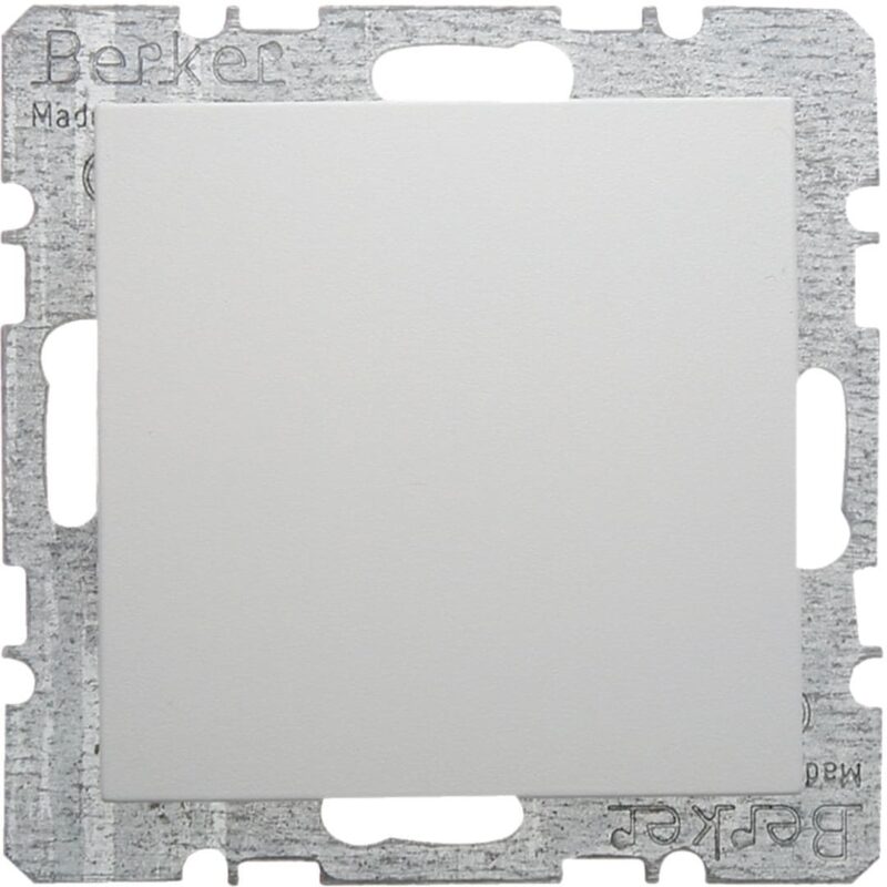 BERKER Blindplaat met metalen draagring S.1/B.3/B.7 polarwit