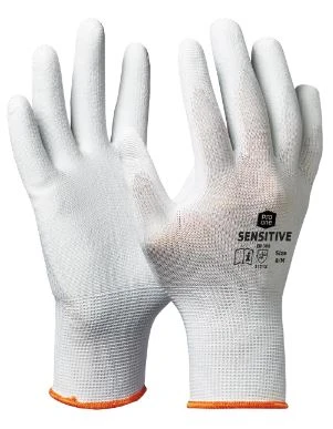 Nylon Polyurthane handschoenen MT11 - Sensitive wit - naadloos polyurethaan coating - prijs per paar BME_709245