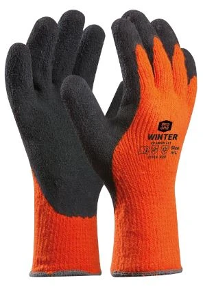 Nylon Latex handschoenen MT10 - Winter oranje - naadloos latex coating - prijs per paar BME_709284