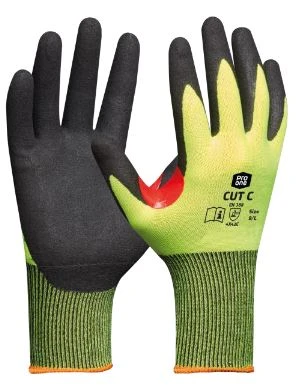 Nylon Nitril handschoenen MT9 - Cut C geel - naadloos nitril coating - prijs per paar BME_709821