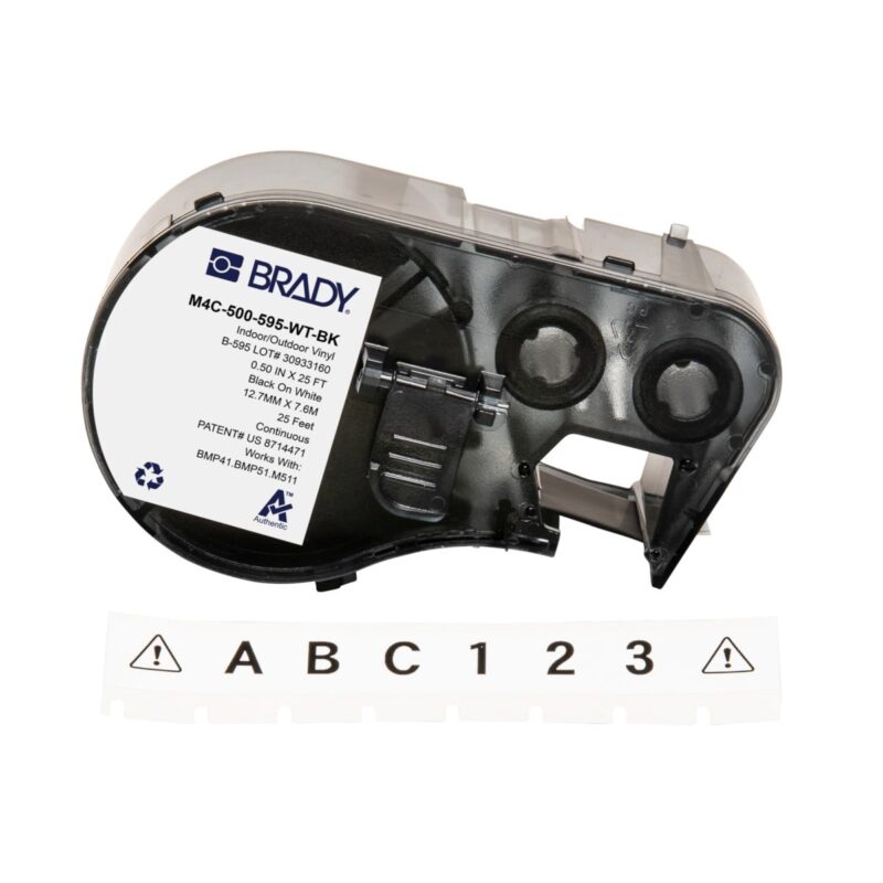 BRADY Tape voor de BMP41/BMP51/M511 labelprinter - M4C-500-595-WT-BK 170818