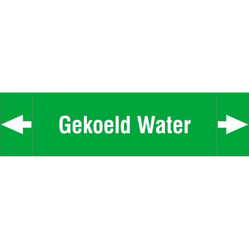 BRADY ISO 20560-leidingmerkers - Water - ISO20560PM-115X30-GEKOELD WATER 316376