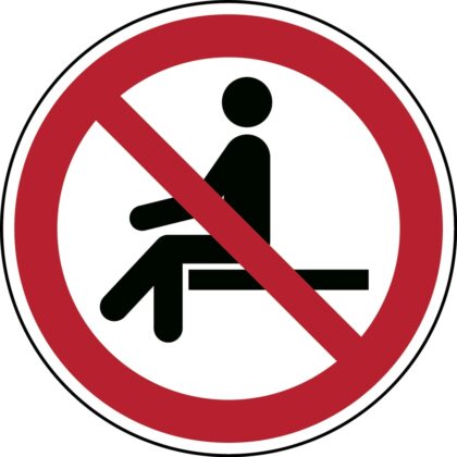 BRADY ISO Veiligheidspictogram - Verboden te zitten
