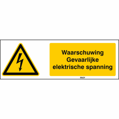 BRADY ISO-veiligheidspictogram - Waarschuwing - Gevaarlijke elektrische spanning 828130