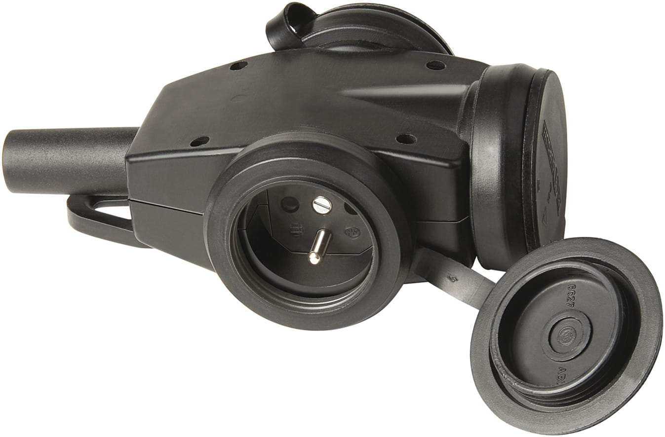 BRENNENSTUHL Aansluitstekker 3-voudig rubber IP44 1082014