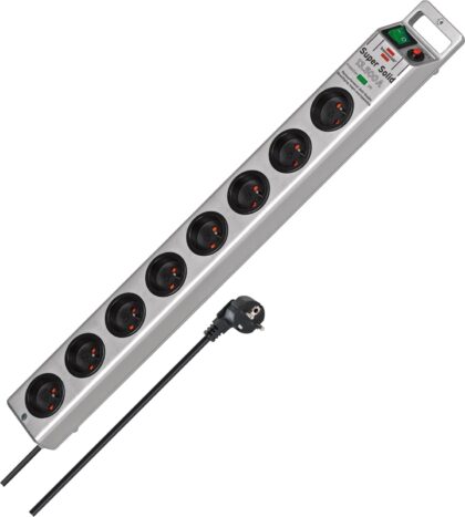 BRENNENSTUHL Stekkerdoos Supe-Solid met overstroombeveiliging 8 Stopcontacten aansluitsnoer 1153344318