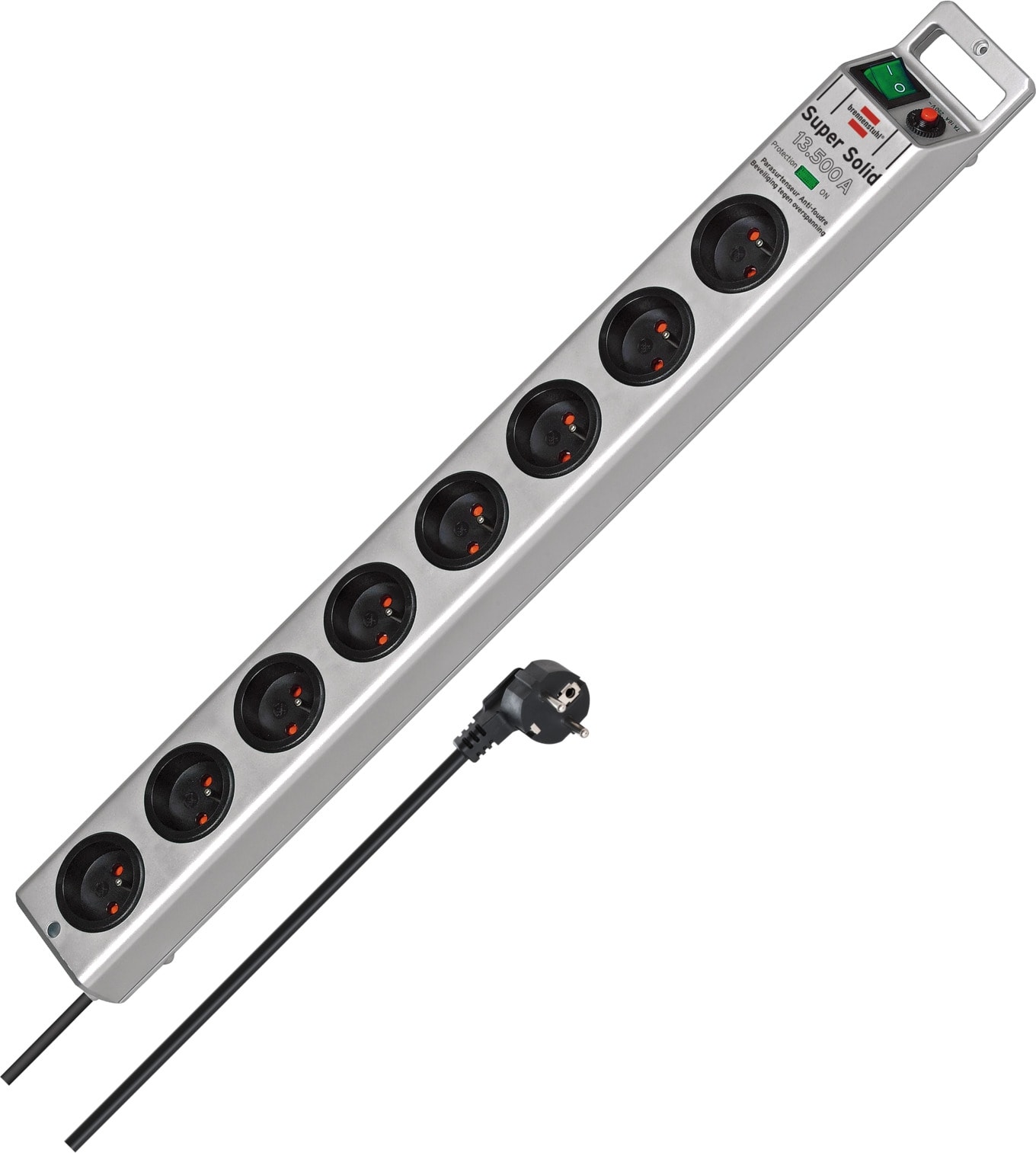 BRENNENSTUHL Stekkerdoos Supe-Solid met overstroombeveiliging 8 Stopcontacten aansluitsnoer 1153344318