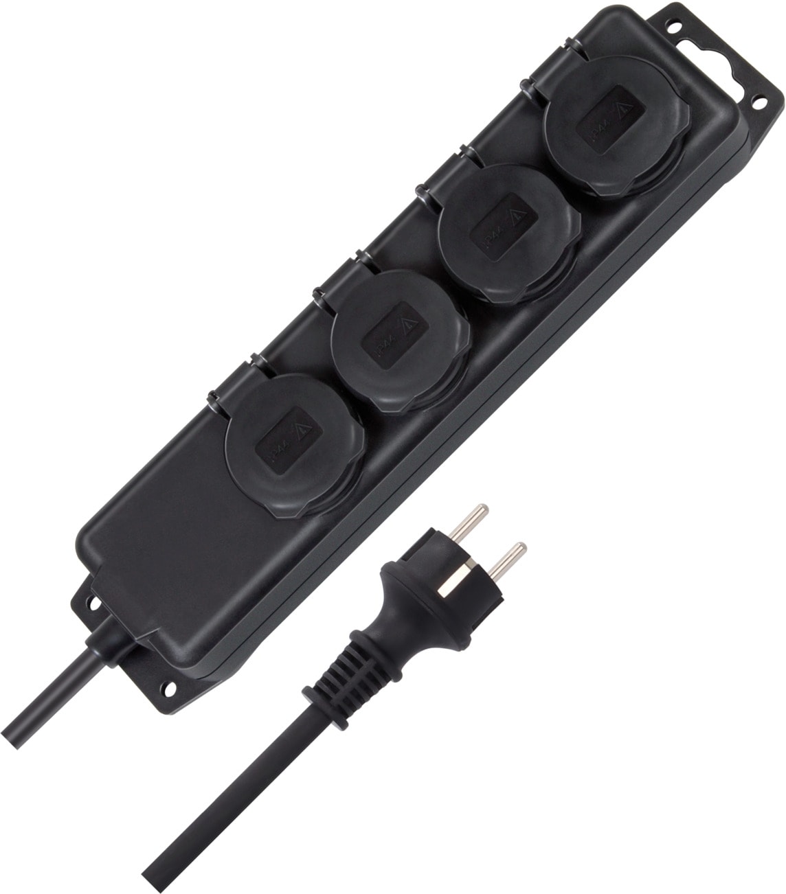 BRENNENSTUHL Stekkerdoos IP44 4-voudig zwart 2m H07RN-F 3G1