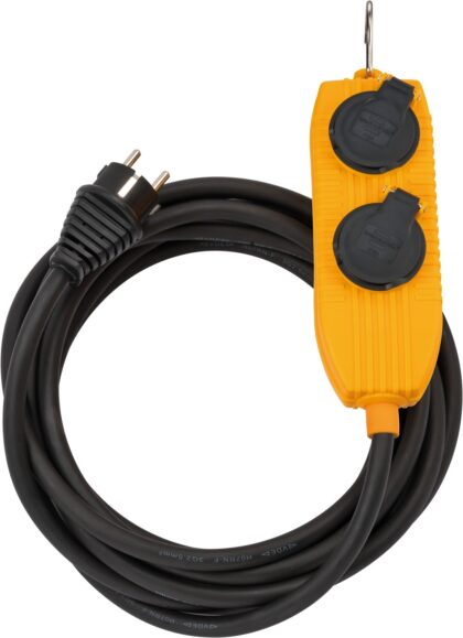 BRENNENSTUHL Bouwplaatsen-kabel IP54 met contactdozenblok 10m zwart H07RN-F 3G2
