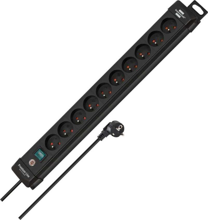BRENNENSTUHL Premium-Line stekkerdoos 10-voudig zwart 3m H05VV-F 3G1