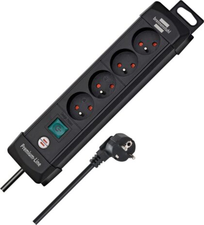 BRENNENSTUHL Premium-Line stekkerdoos 4-voudig zwart 1