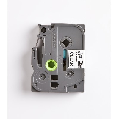 BROTHER Cassette 12mm zwart-transparant TZE131