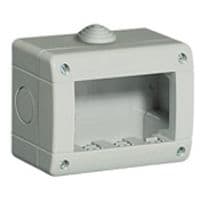 BTICINO Opbouwdoos Idrobox IP 40 - 3 modules horizontaal - 1+4 kabelingang 23mm- grijs 24403