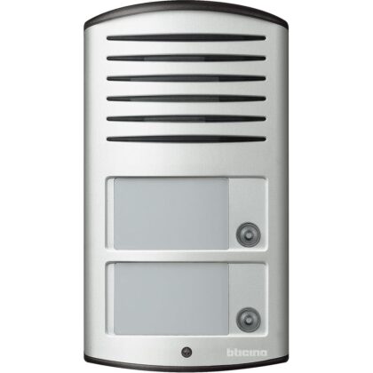 BTICINO Deurstation audio Linea 2000 - 2-draads - aluminium - met 2 oproepknoppen 342921