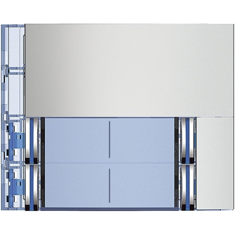 BTICINO AV - Frontplaat voor 352100 met 4 knoppen Sfera All Metal 352141