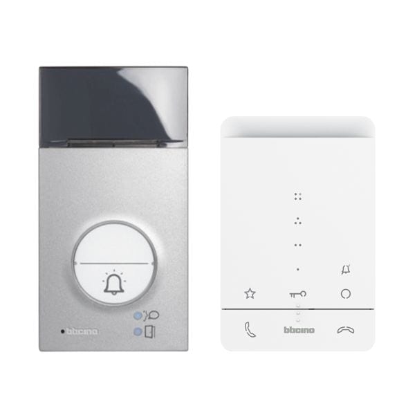 BTICINO AV - Audiokit met 1 drukknop Linea 3000 + Classe100A16E 364232