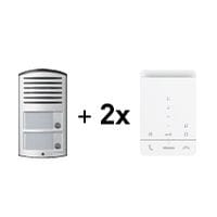 BTICINO AV - Audiokit met Linea 2000 2 drukknoppen en 2 x Classe 100A16E 369921