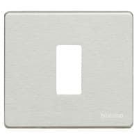 BTICINO Afdekplaat Magic - 1 module - voor ref. 500S/1 en ref. 500S/1V - Aluminium 500/1/AL