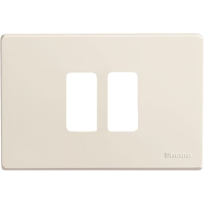 BTICINO Afdekplaat Magic - 2 modules - voor modulehouder ref. 500S/23 - Ivoor 500/23/R
