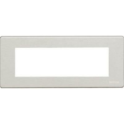 BTICINO Afdekplaat Magic - 6 modules - voor ref. 506LSA - Aluminium 506L/6A/AL