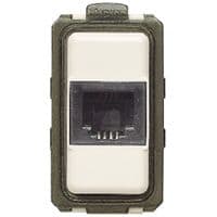 BTICINO Connector RJ 11 Magic - voor telefoon - 2 paar - aansluiting met schroefklemmen 5982