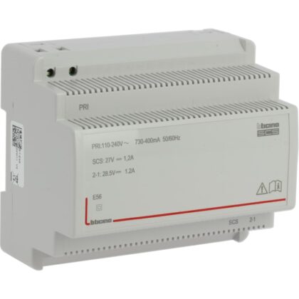 BTICINO Voeding voor SCS bussysteem 6 DIN - 27Vdc - 1.2A E56
