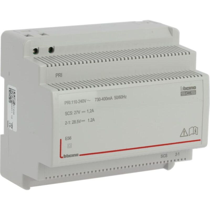 BTICINO Voeding voor SCS bussysteem 6 DIN - 27Vdc - 1.2A E56
