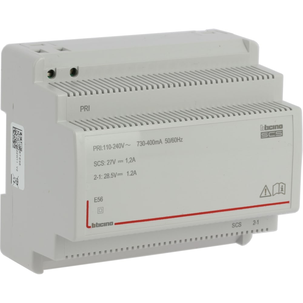 BTICINO Voeding voor SCS bussysteem 6 DIN - 27Vdc - 1.2A E56