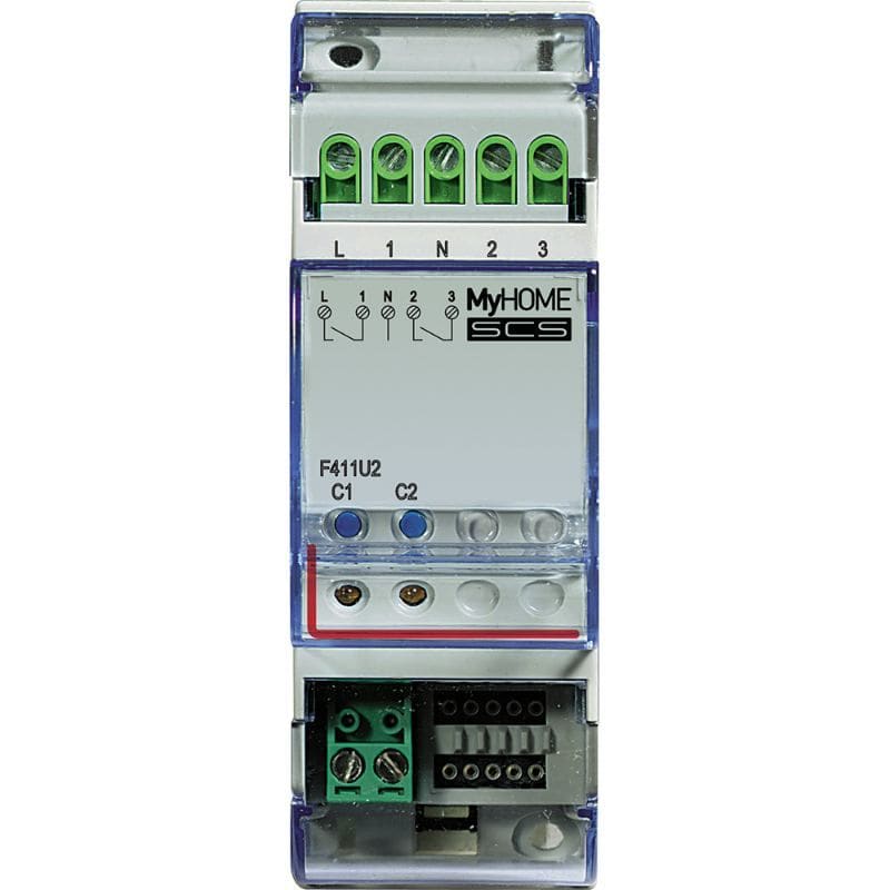 BTICINO MH - actuator 2 relais - 2 modules - 6A F411U2